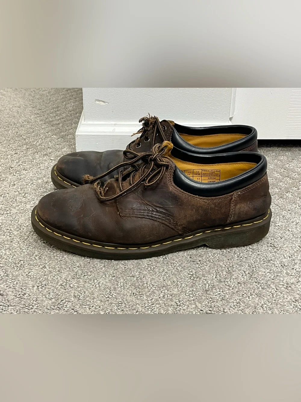 Dr. Martens 11849 Dark Brown Gaucho Crazy Horse Leather 5-Eye Air Wair Mens 12